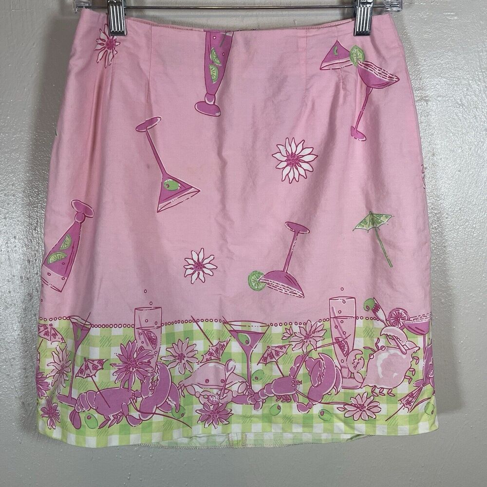 Women’s Lilly Pulitzer Skirt Pink Martini Time Size 10 - See Description